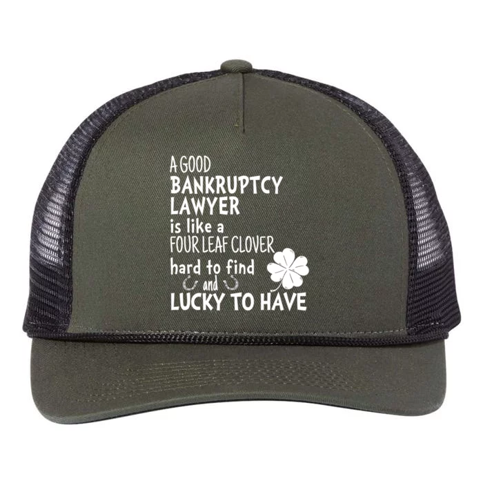 A Good Bankruptcy Lawyer Is Like A 4 Leaf Clover St Patricks Meaningful Gift Retro Rope Trucker Hat Cap