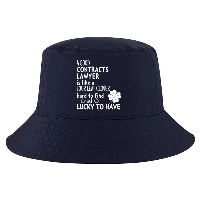 A Good Contracts Lawyer Is Like A 4 Leaf Clover St Patricks Great Gift Cool Comfort Performance Bucket Hat