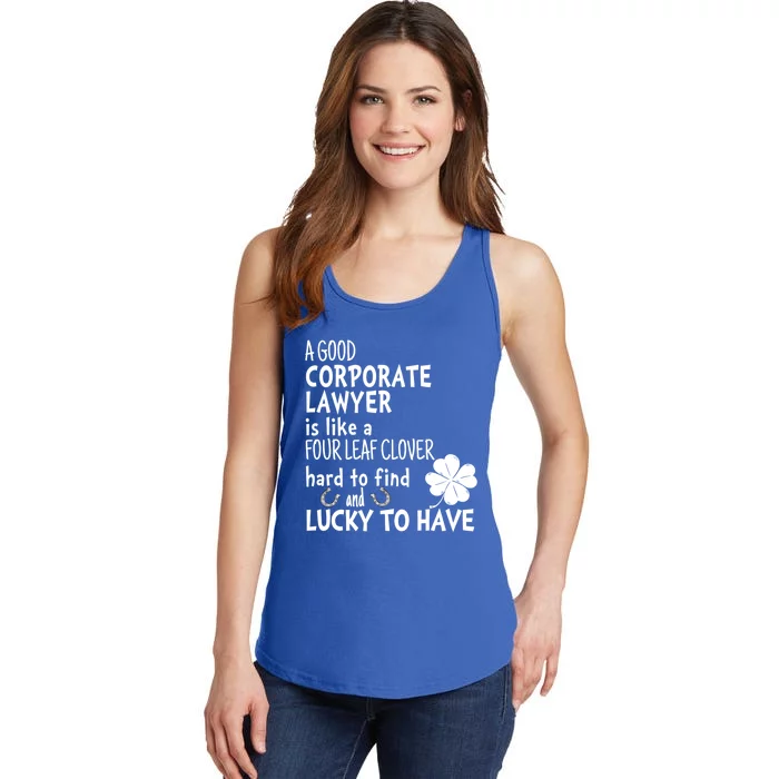 A Good Corporate Lawyer Is Like A 4 Leaf Clover St Patricks Meaningful Gift Ladies Essential Tank