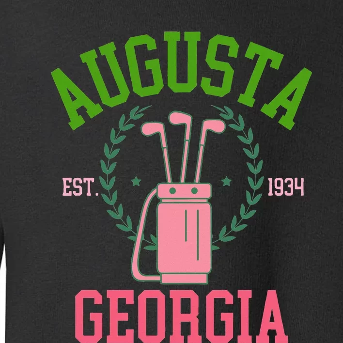 Augusta Georgia Coquette Golf Tournament Toddler Sweatshirt