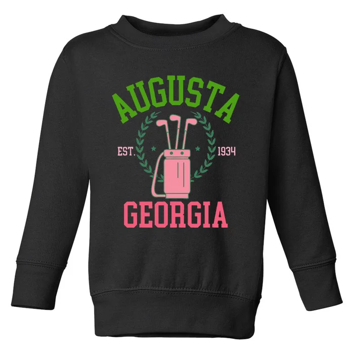 Augusta Georgia Coquette Golf Tournament Toddler Sweatshirt