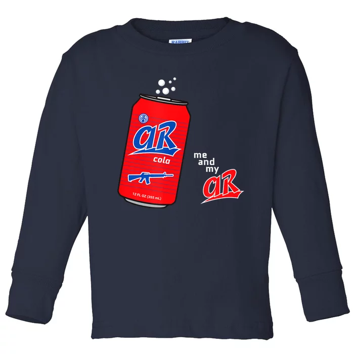 AR15 Gun Cola Parody Soda Toddler Long Sleeve Shirt