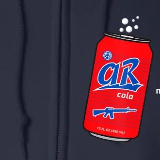 AR15 Gun Cola Parody Soda Full Zip Hoodie