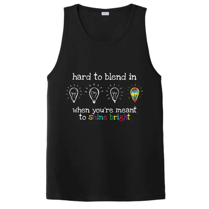 Autistic Gifts  Colorful Autism Awareness Performance Tank