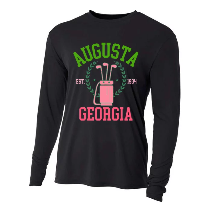 Augusta Georgia Coquette Golf Tournament Bows Social Club Cooling Performance Long Sleeve Crew