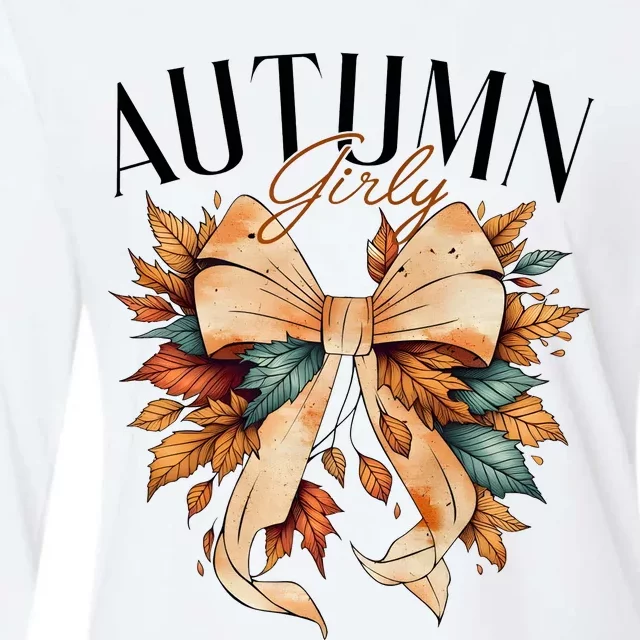 Autumn Girly Coquette Fall Lover Womens Cotton Relaxed Long Sleeve T-Shirt