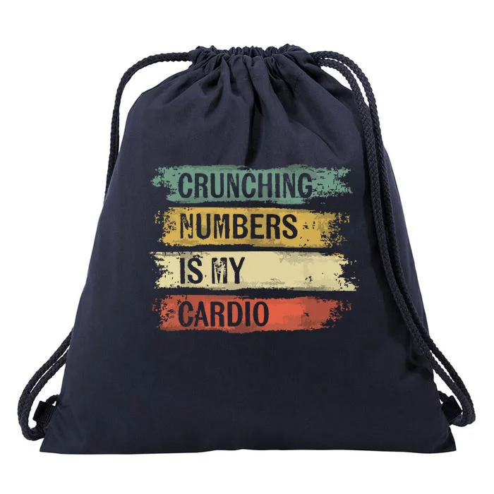 Accountant Gifts Crunching Numbers Is My Cardio Accounting Drawstring Bag