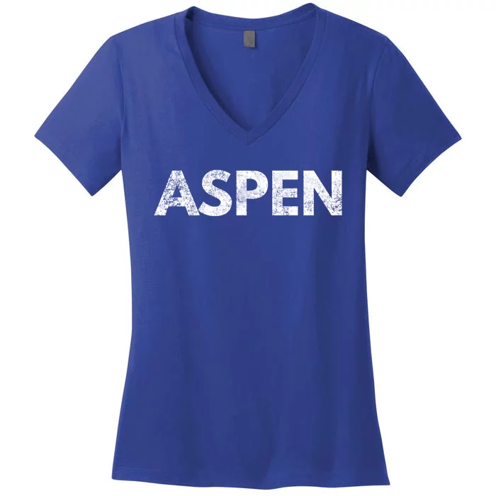 Aspen Gift Colorado Skiing Women's V-Neck T-Shirt