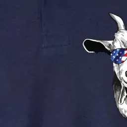 American Goat Cute With USA Sunglasses Patriotic Goat Softstyle Adult Sport Polo