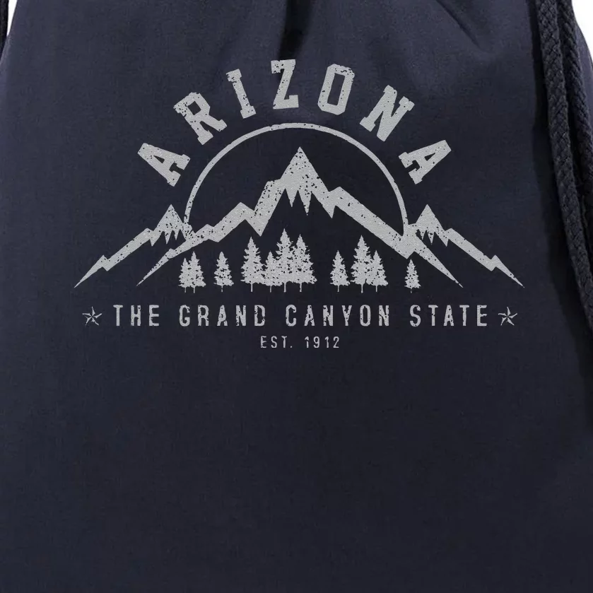 Arizona Grand Canyon State Est. 1912 Mountains Nature Gift Drawstring Bag