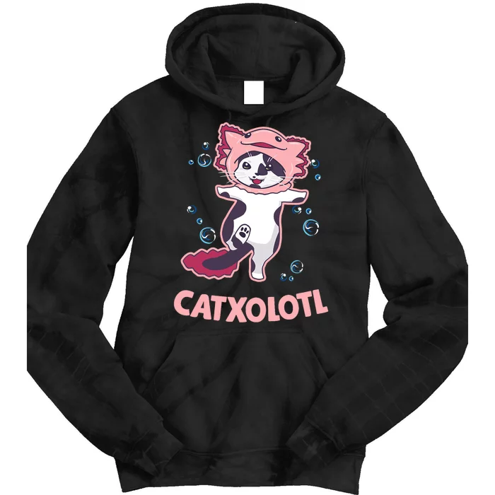 Axolotl Gifts Catxolotl Axolotl Lovers Tie Dye Hoodie