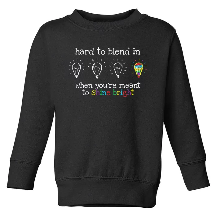 Autistic Gifts Colorful Autism Awareness Toddler Sweatshirt