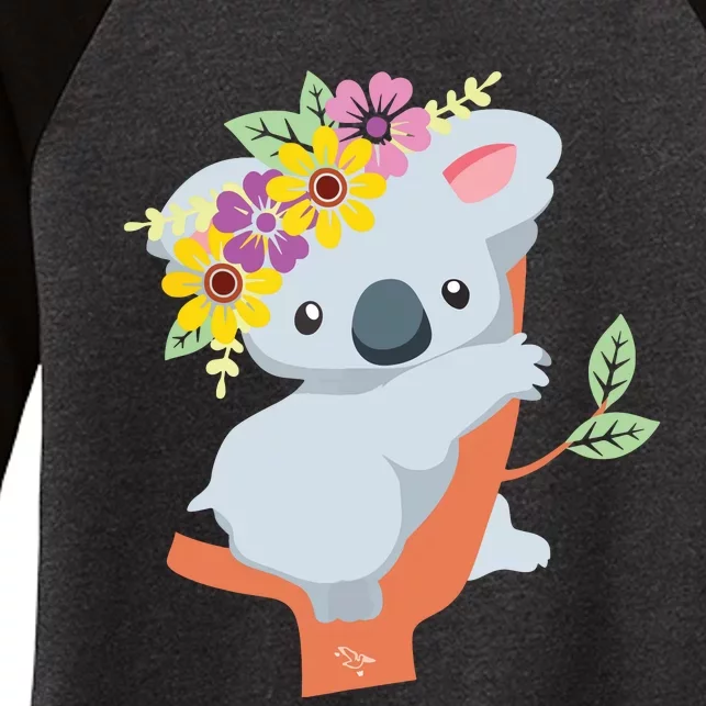 Australian Gift Cute Koala Bear Women's Tri-Blend 3/4-Sleeve Raglan Shirt