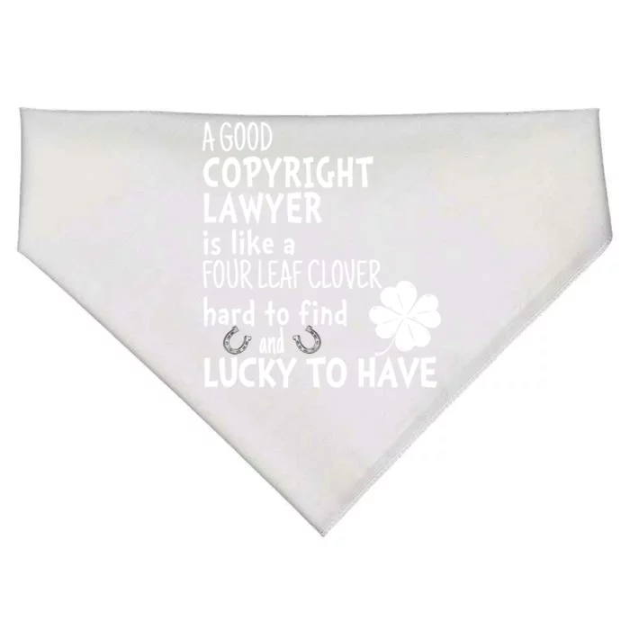 A Good Copyright Lawyer Is Like A 4 Leaf Clover St Patricks Gift USA-Made Doggie Bandana