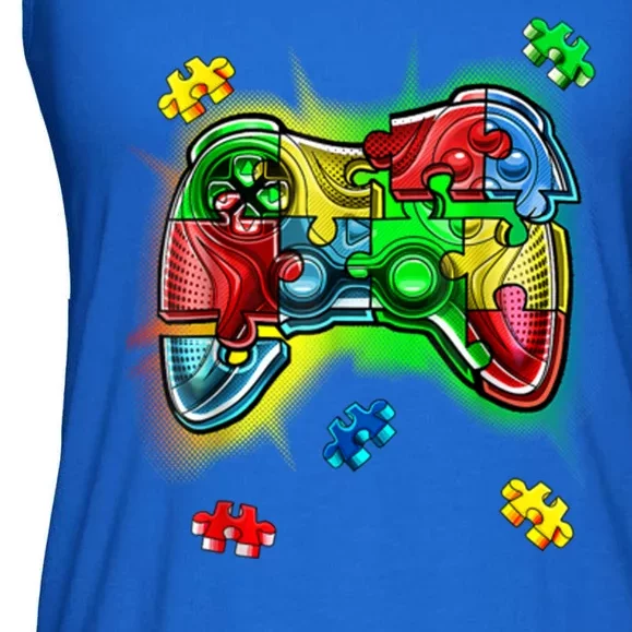 Autism Gamer Controller Ladies Essential Flowy Tank