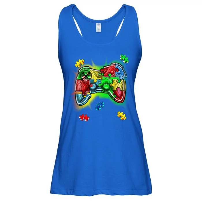 Autism Gamer Controller Ladies Essential Flowy Tank