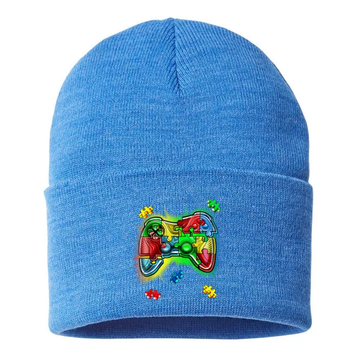 Autism Gamer Controller Sustainable Knit Beanie