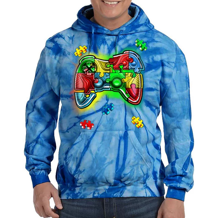 Autism Gamer Controller Tie Dye Hoodie