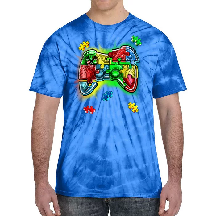 Autism Gamer Controller Tie-Dye T-Shirt