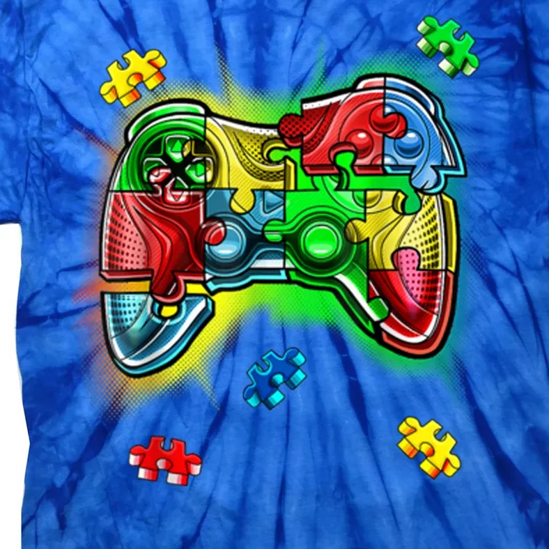 Autism Gamer Controller Tie-Dye T-Shirt