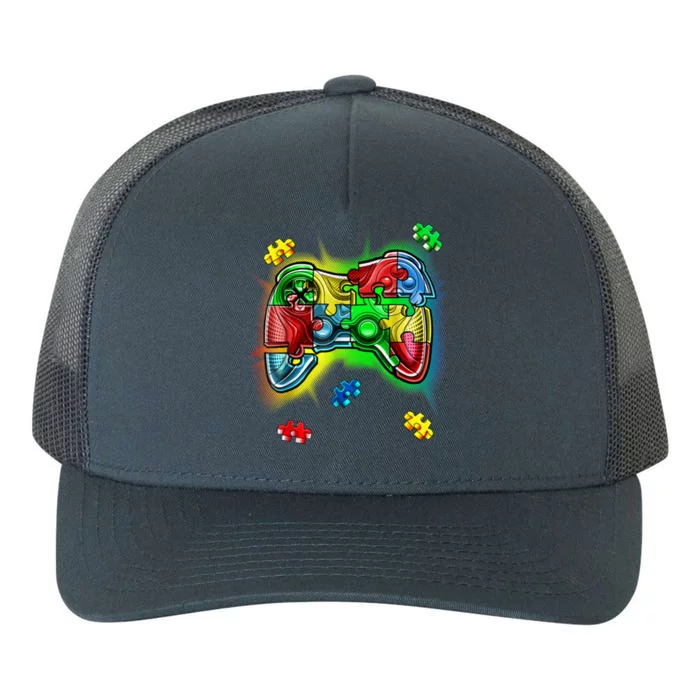 Autism Gamer Controller Yupoong Adult 5-Panel Trucker Hat