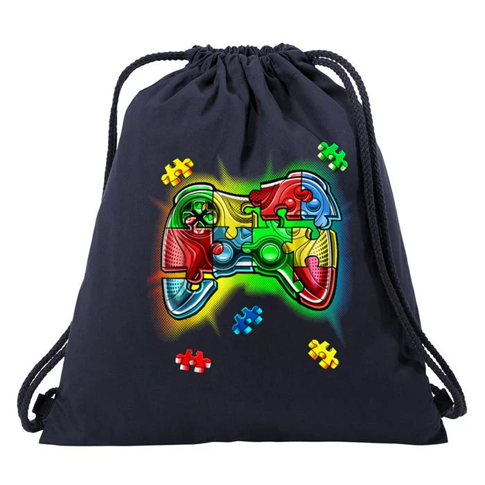 Autism Gamer Controller Drawstring Bag