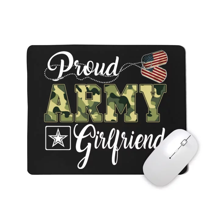 Army Girlfriend Camo Dog Tag Gift Mousepad