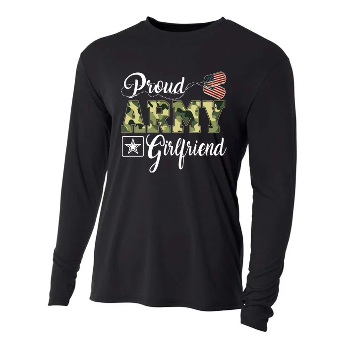 Army Girlfriend Camo Dog Tag Gift Cooling Performance Long Sleeve Crew