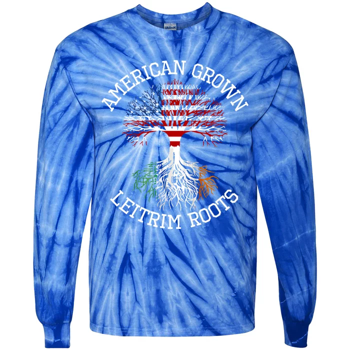 American Grown Co Leitrim Irish Roots Ireland Heritage Gift Tie-Dye Long Sleeve Shirt