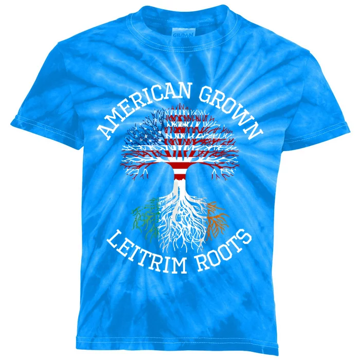 American Grown Co Leitrim Irish Roots Ireland Heritage Gift Kids Tie-Dye T-Shirt