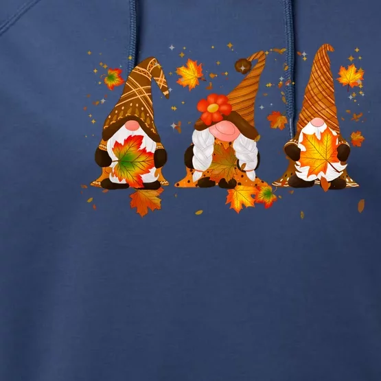 Autumn Gnome Cute Fall Lover Performance Fleece Hoodie