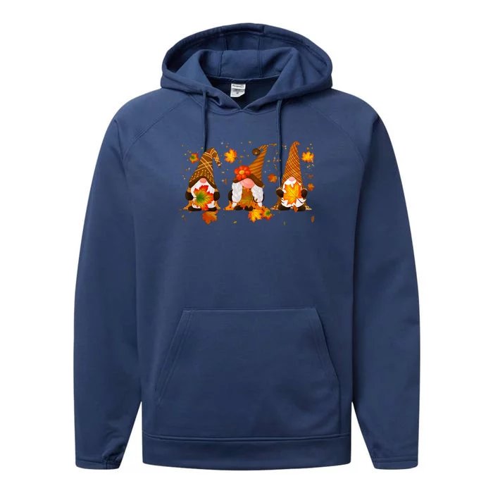 Autumn Gnome Cute Fall Lover Performance Fleece Hoodie