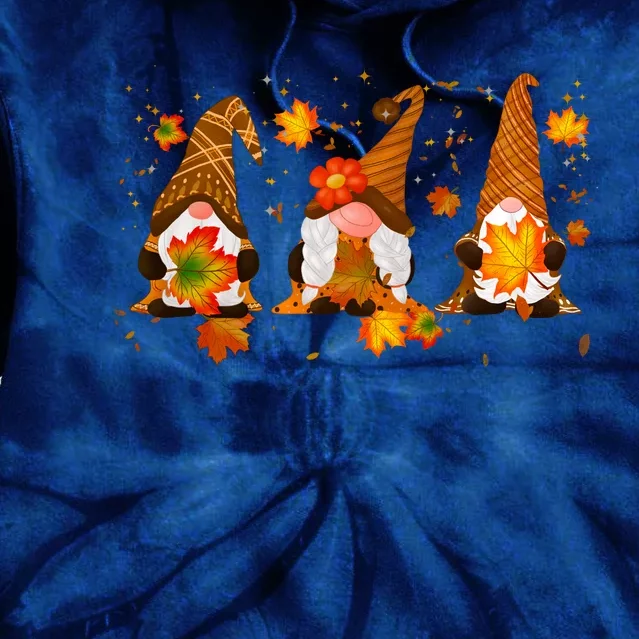 Autumn Gnome Cute Fall Lover Tie Dye Hoodie