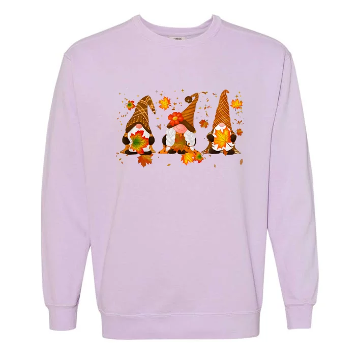 Autumn Gnome Cute Fall Lover Garment-Dyed Sweatshirt