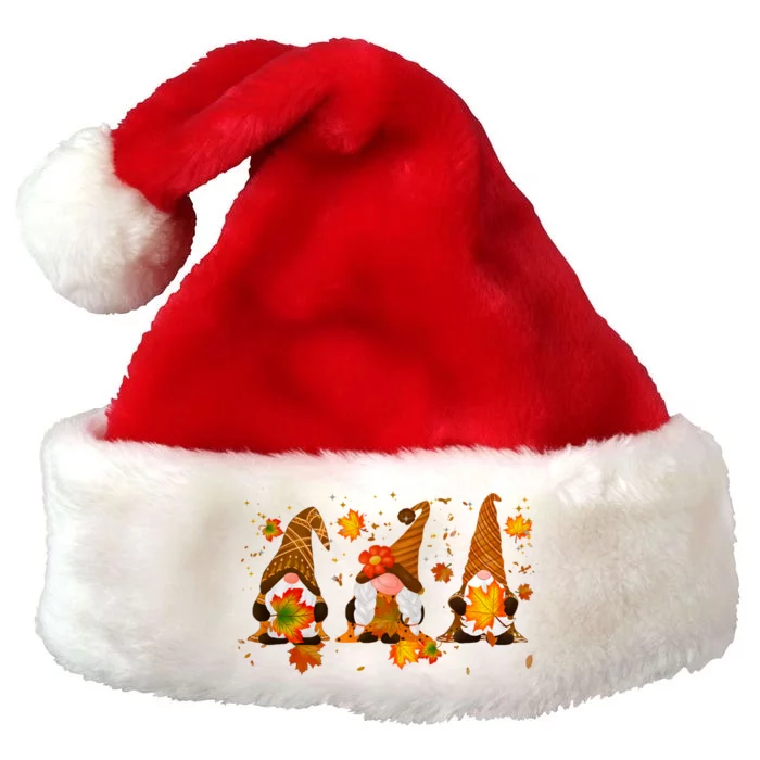 Autumn Gnome Cute Fall Lover Premium Christmas Santa Hat