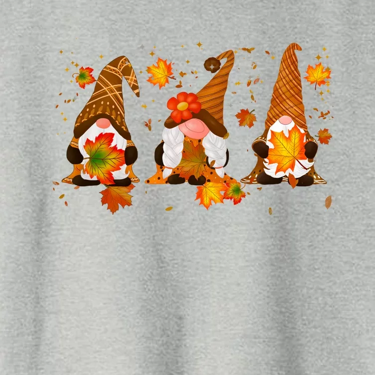 Autumn Gnome Cute Fall Lover Women's Crop Top Tee