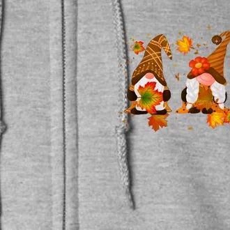 Autumn Gnome Cute Fall Lover Full Zip Hoodie