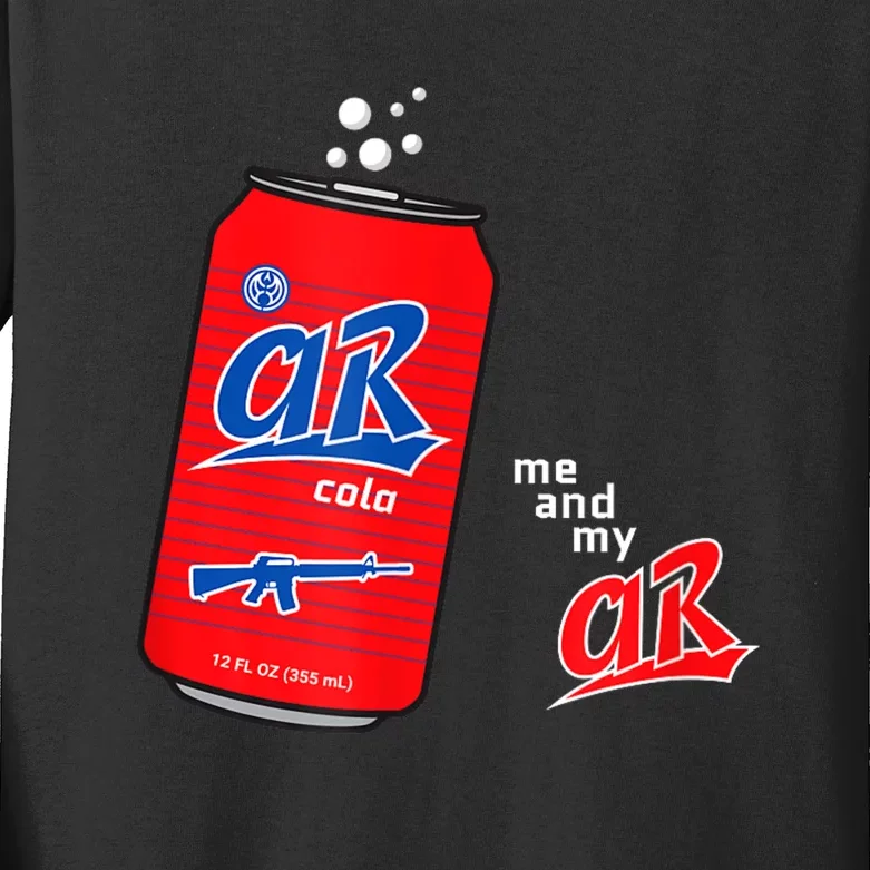 AR15 Gun Cola Parody Soda Kids Long Sleeve Shirt