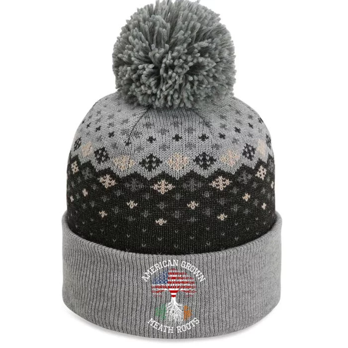 American Grown Co Meath Irish Roots Ireland Heritage Funny Gift The Baniff Cuffed Pom Beanie