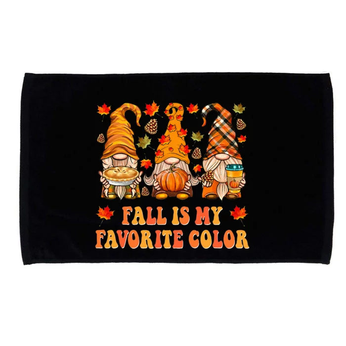 Autumn Gnomes Celebrating the Colors of Fall Microfiber Hand Towel