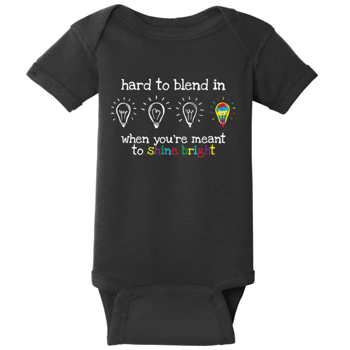 Autistic Gifts Colorful Autism Awareness Baby Bodysuit