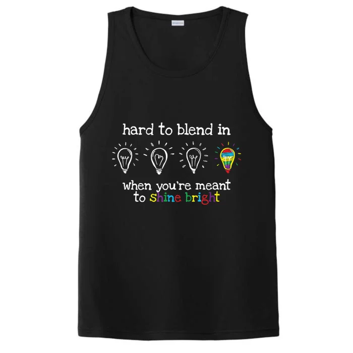 Autistic Gifts Colorful Autism Awareness Performance Tank