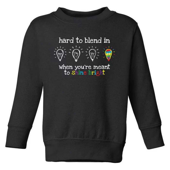 Autistic Gifts Colorful Autism Awareness Toddler Sweatshirt