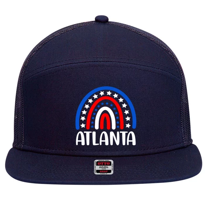 Atlanta Georgia Cool Gift I Love Atlanta Georgia Usa Gift 7 Panel Mesh Trucker Snapback Hat