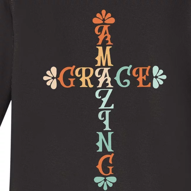 Amazing Grace, Christian Tees, Grace To Jesus, Religious Baby Long Sleeve Bodysuit