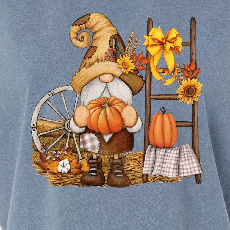 Autumn Gnome Cute Fall Season Garment-Dyed Women's Muscle Tee