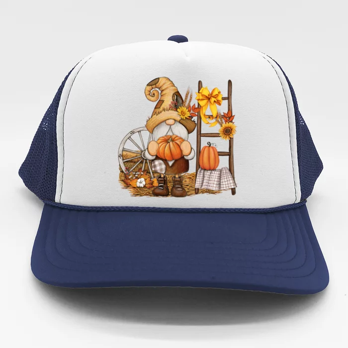 Autumn Gnome Cute Fall Season Trucker Hat