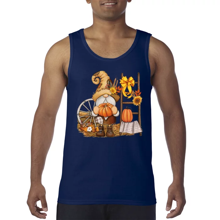 Autumn Gnome Cute Fall Season Tank Top