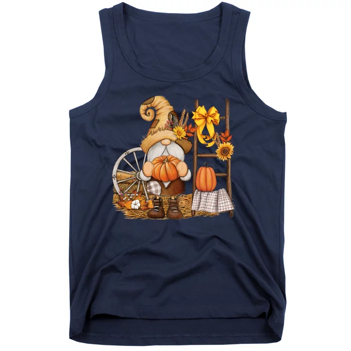 Autumn Gnome Cute Fall Season Tank Top