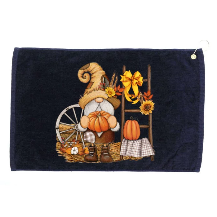 Autumn Gnome Cute Fall Season Grommeted Golf Towel